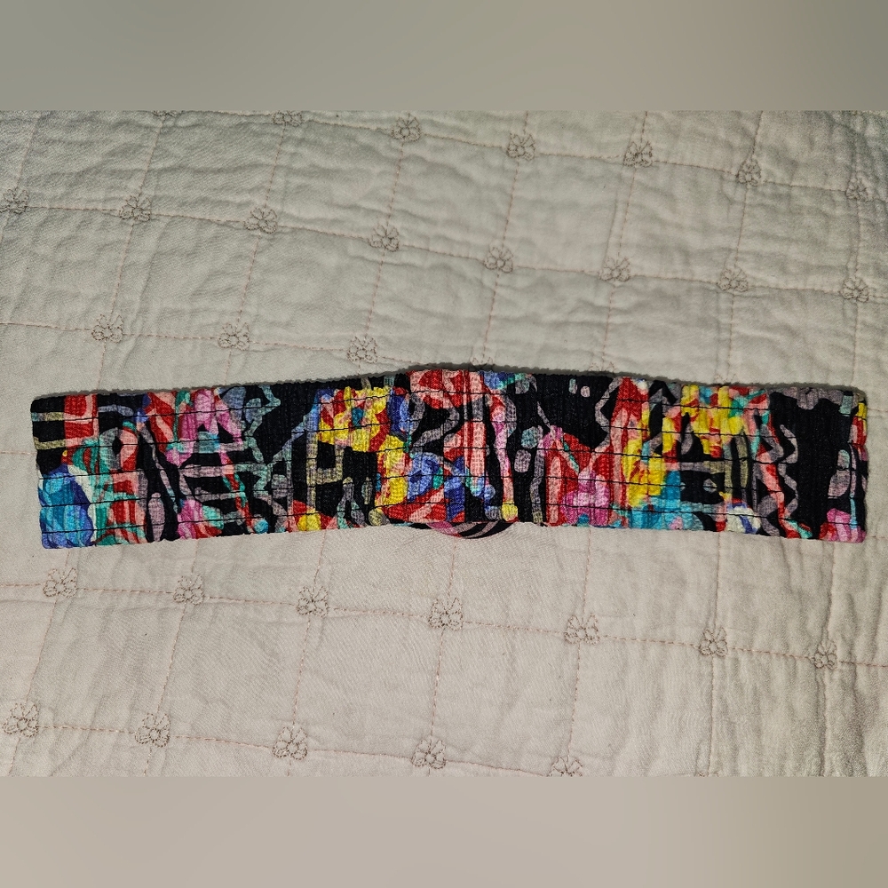 Vintage Multi Color Stretch Belt Knotted Buckle Size Small - Picture 3 of 5